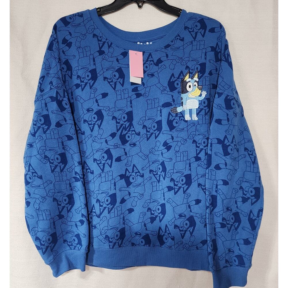Bluey blue sweatshirt women's large